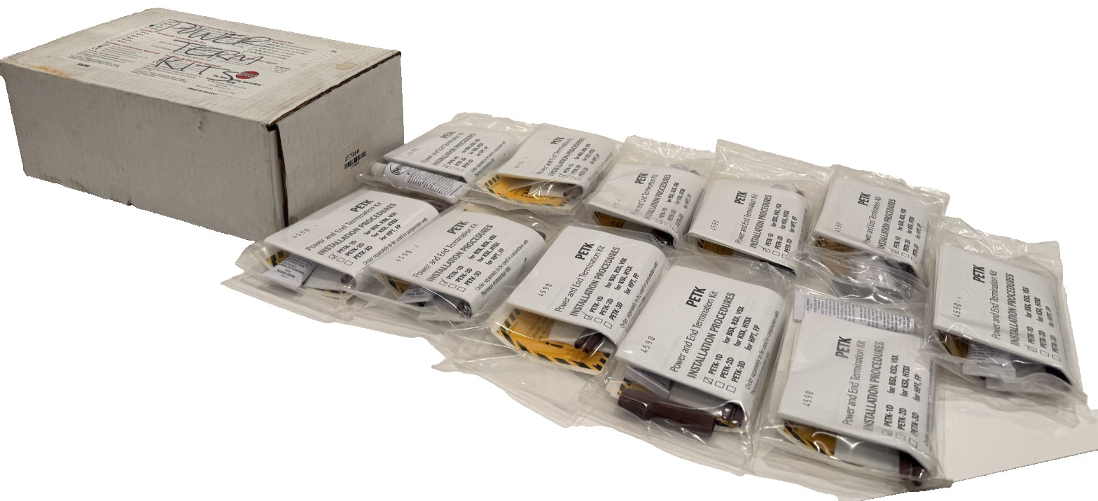 NEW LOT OF 11 THERMON PETK-1D POWER AND END TERMINATION KITS PETK1D