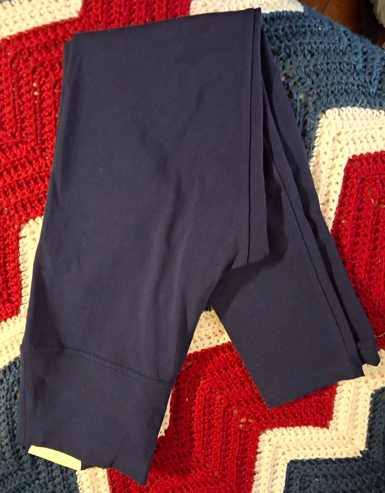 Aerie OFFLINE OG Original High-Rise Blue Solid Ankle Leggings Stretch M