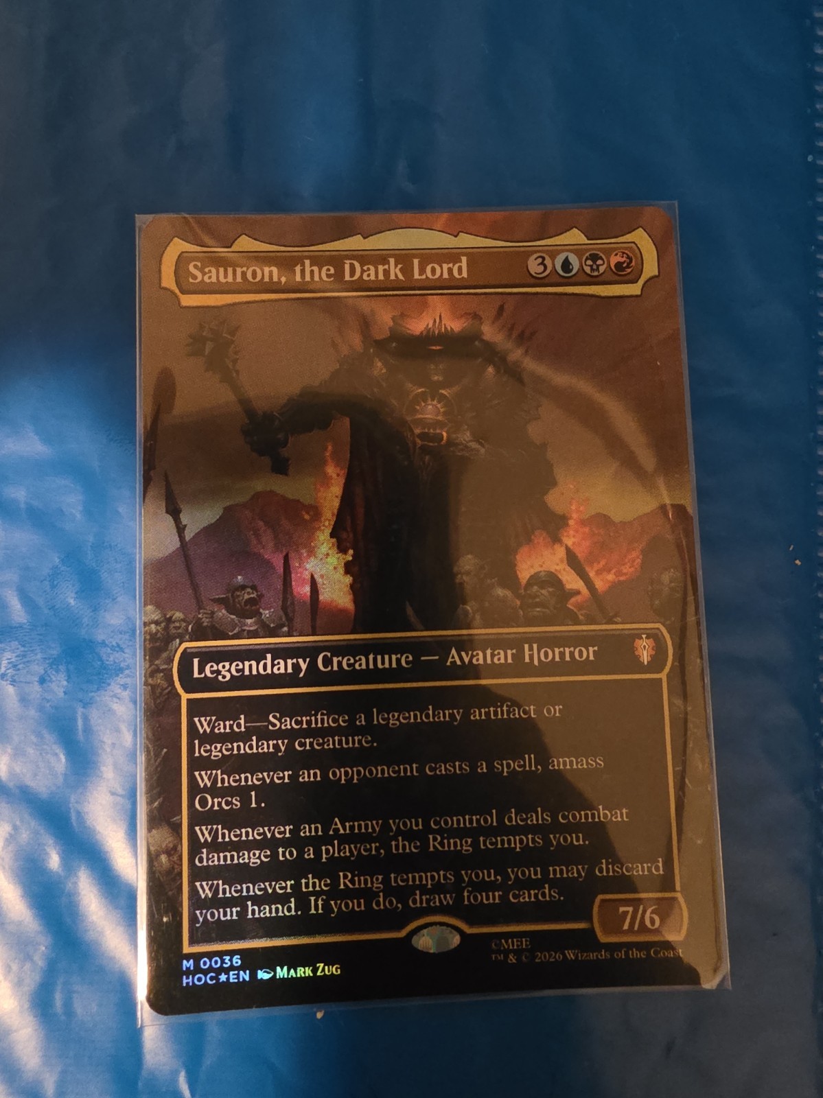 Sauron, the Dark Lord (Borderless) (Normal Foil) The Hobbit: Eternal-Legal Foil