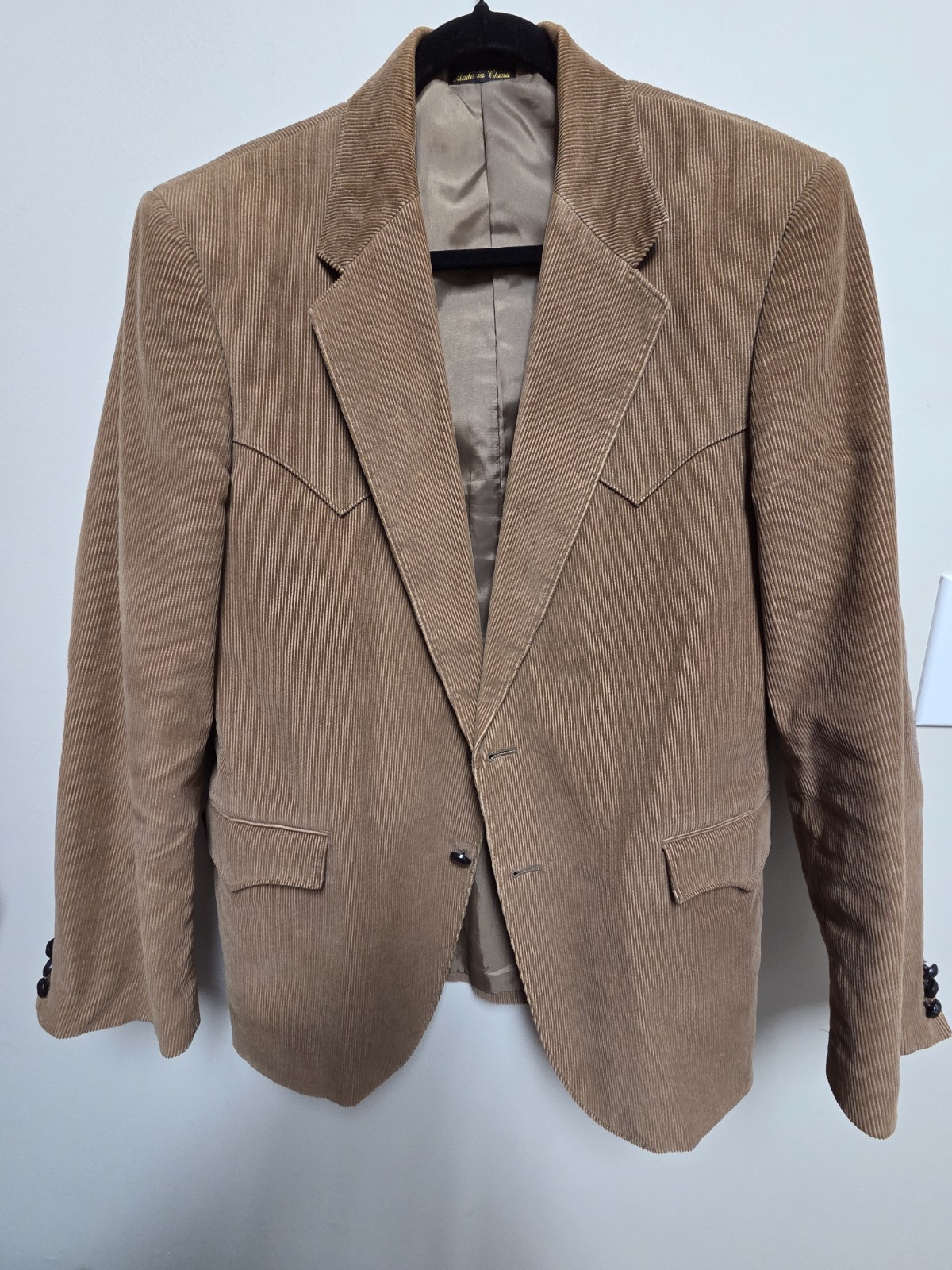 Circle S Dallas Tan Western Corduroy Blazer Mens 42R Sport Coat Yellowstone 