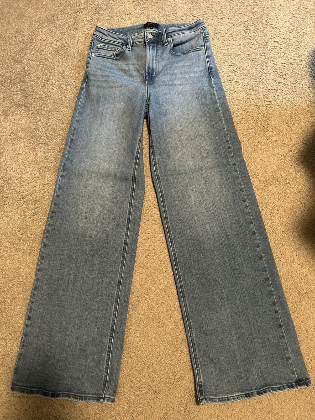 Quince Jeans Womens 28 Medium Wash Bella Stretch Wide Leg High Rise Denim