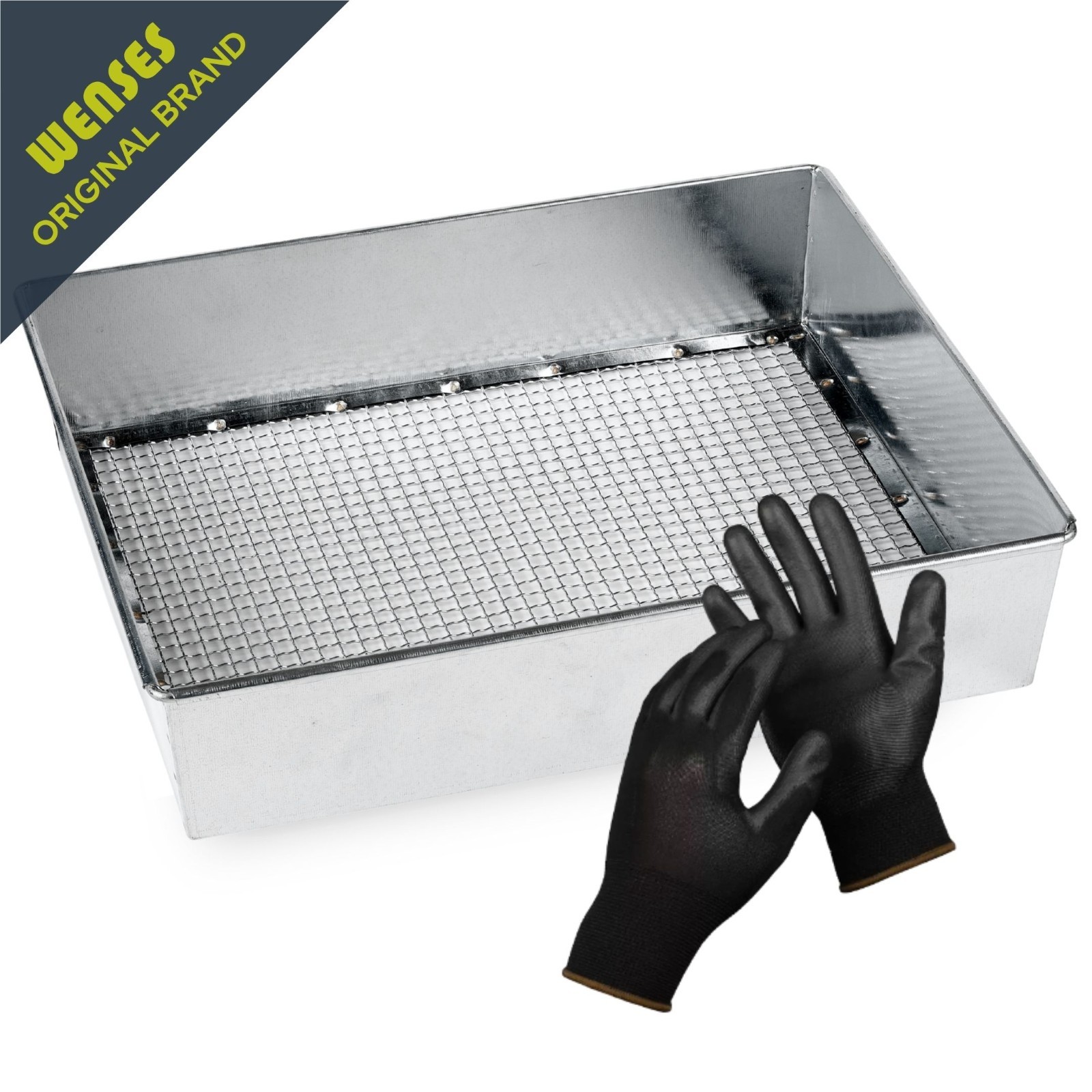 Wenses Original Soil Sifter, Standard Size (12 x 10 in) + Gloves