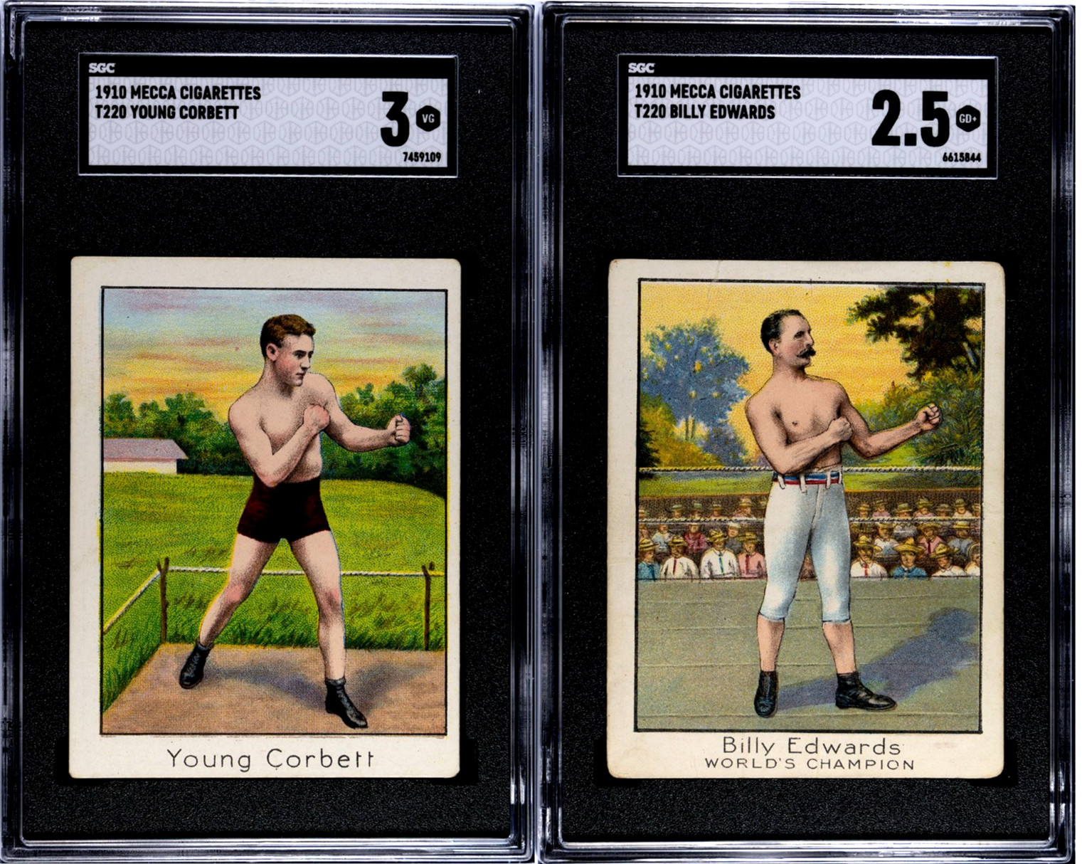 1910 T220 Mecca – Corbett II & Edwards SGC 3/2.5 – Both Hall of Famers