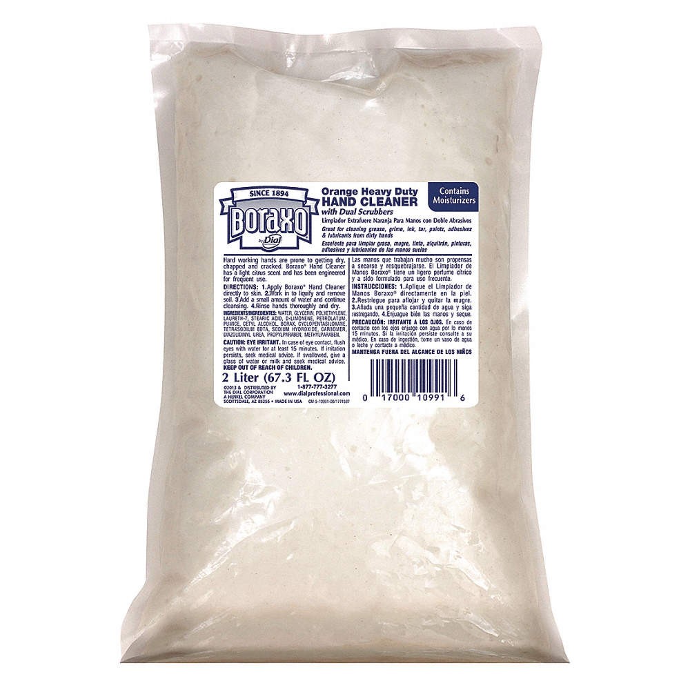 BORAXO 10992 Hand Cleaner,ORG,2 L,Citrus,PK4 33NU05