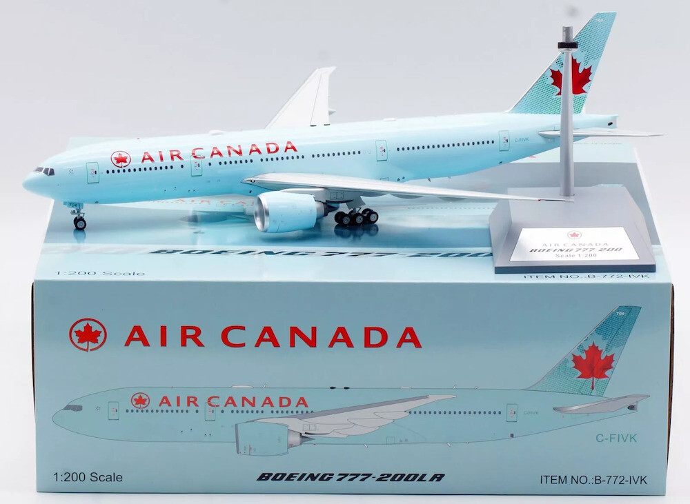 Inflight B-772-IVK Air Canada Boeing 777-200LR C-FIVK Diecast 1/200 Jet Model