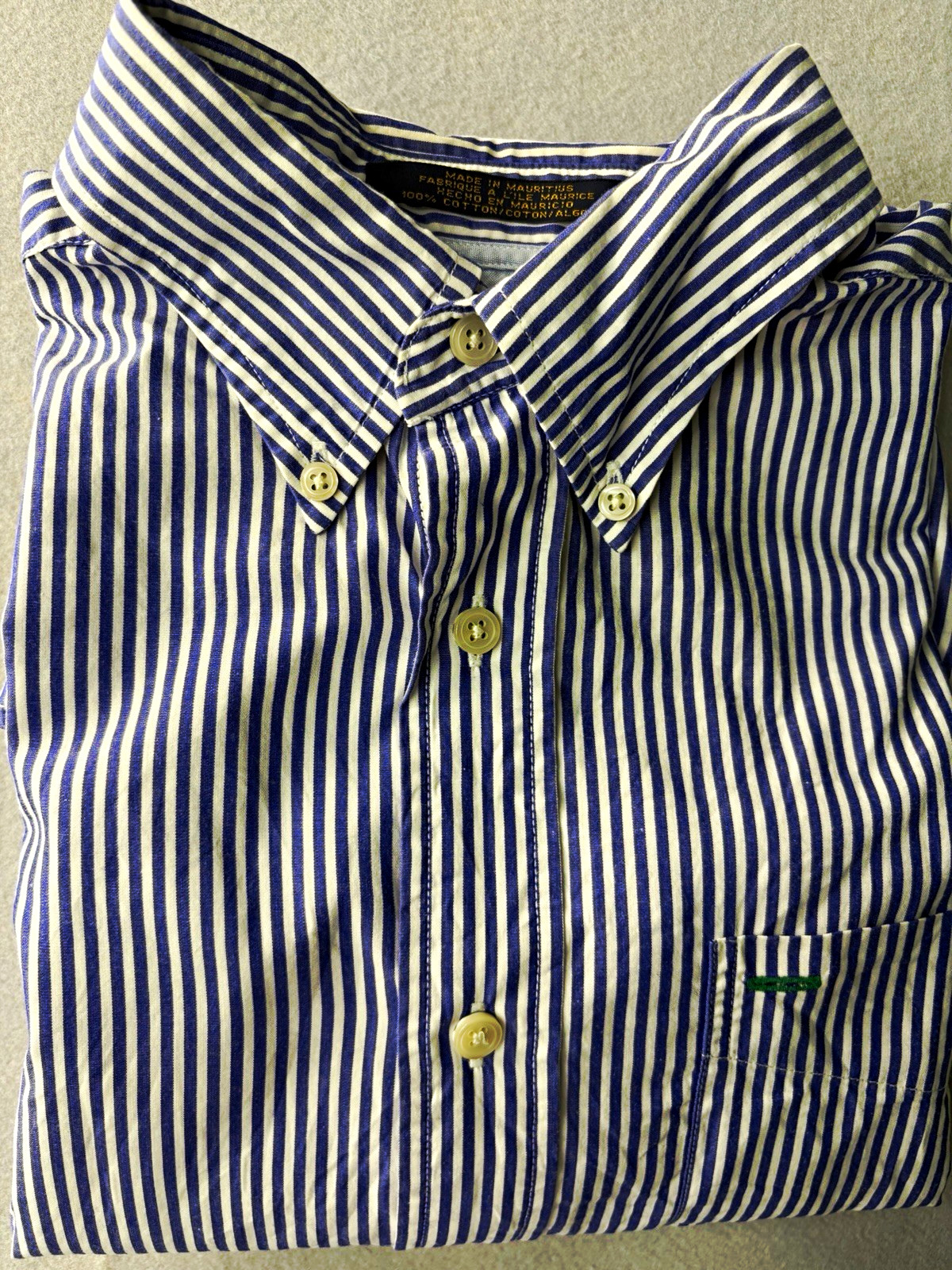 Tommy Hilfiger Golf Men’s M Regular Cotton Woven Striped Button-Down Shirt