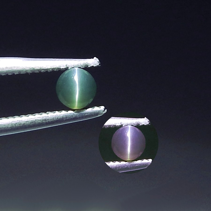 IF Rare Cats-Eye Color Change Alexandrite Natural Mined Unheated 4mm Round Cab
