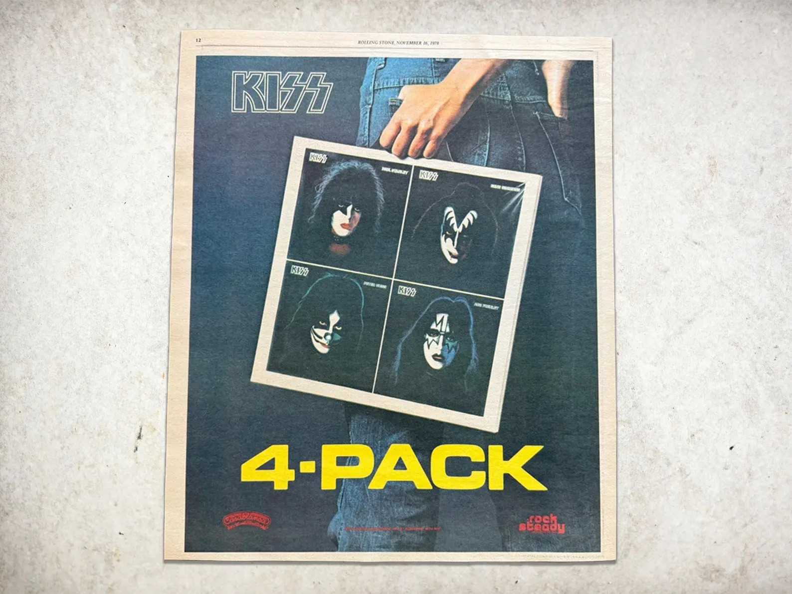 1979 KISS Band Advertisement Vintage Rolling Stone Magazine Ephemera 1979 KISS Band Advertisement Vintage Rolling Stone Magazine Ephemera