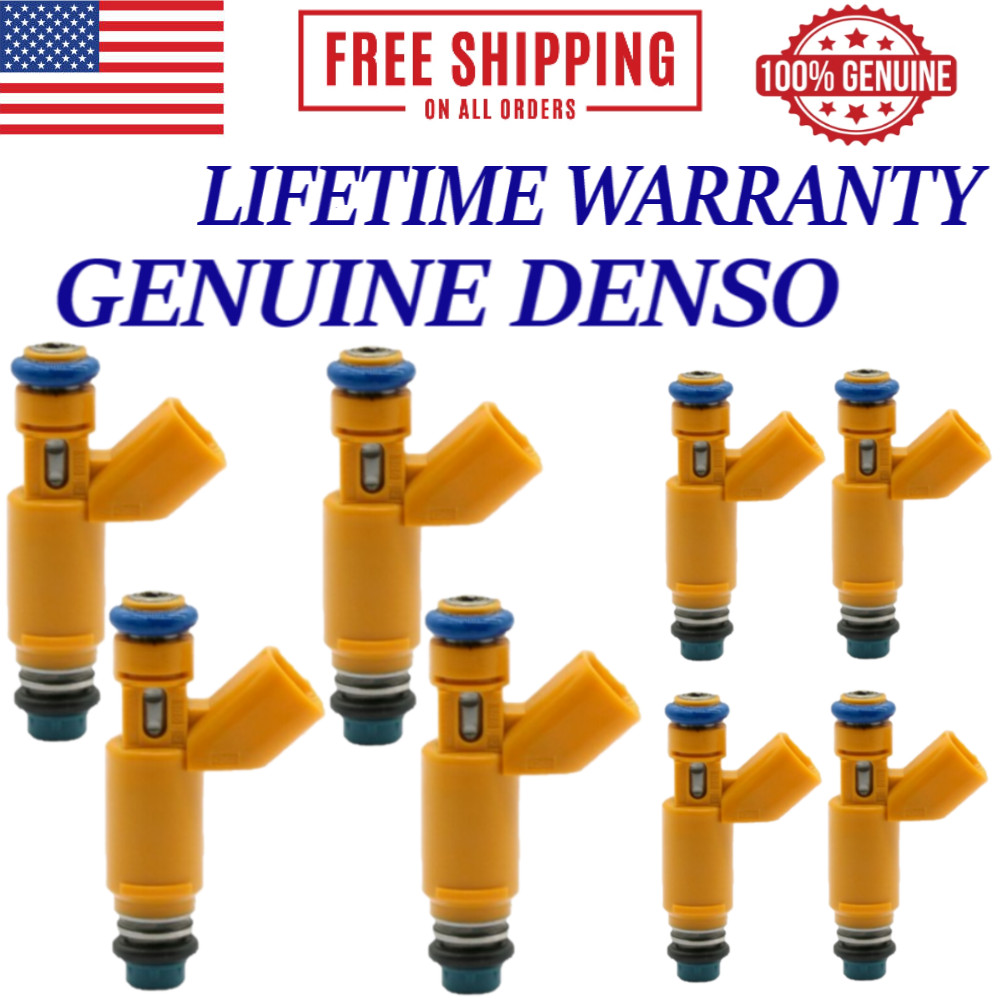 X8 OEM DENSO Fuel Injectors For 2006-2009 Land Rover Range Rover Sport 4.4L V8