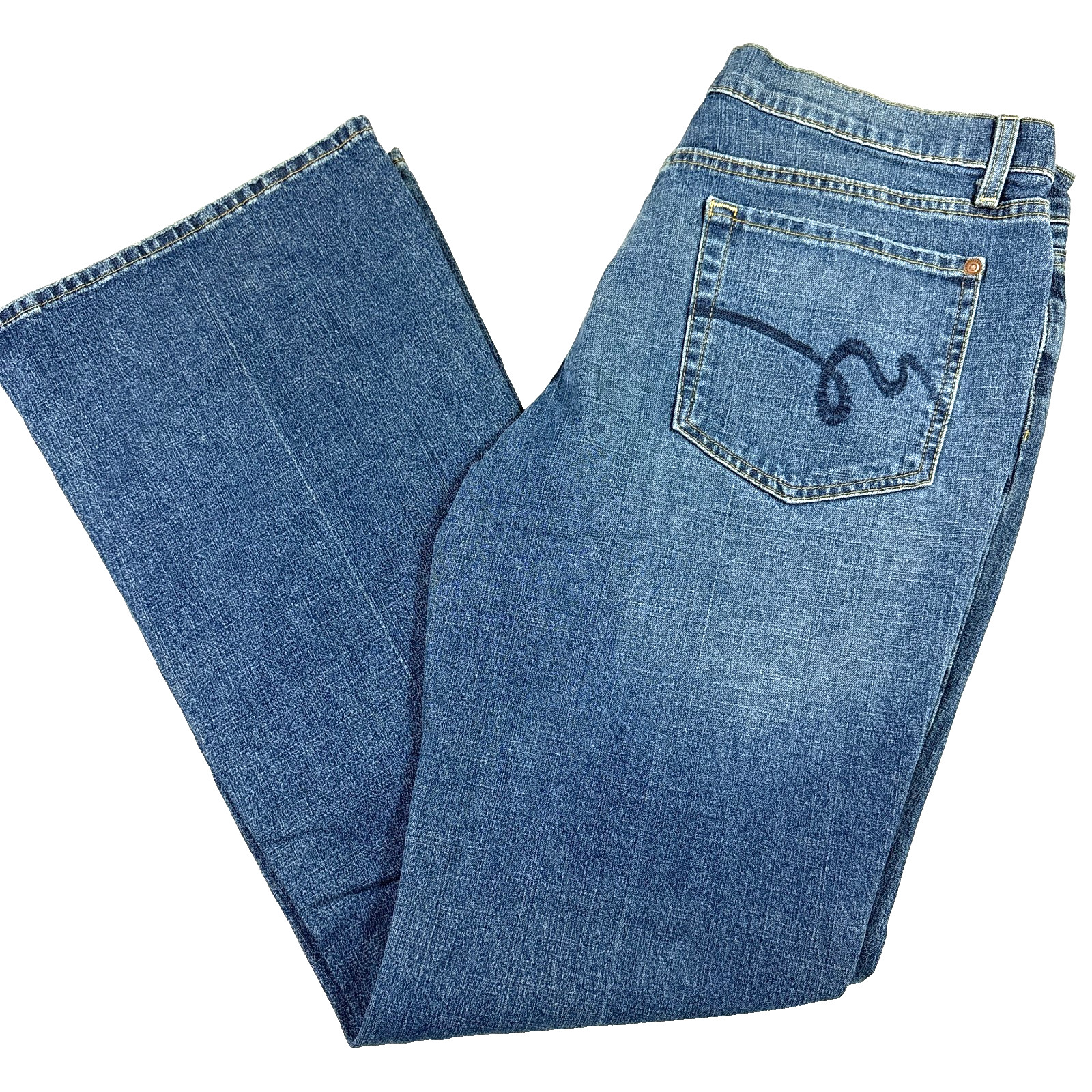 Mossimo Womens Jeans Size 12 Blue Bootcut Stretch Denim Y2K 90s Vintage Grunge
