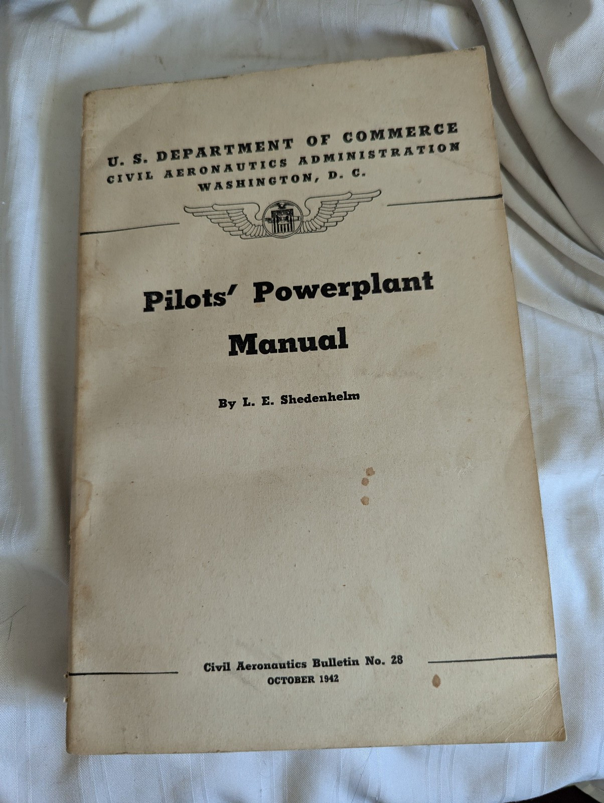 WWII US Army Air Force Pilots' Powerplant Manual Civil Aeronautics October 1942