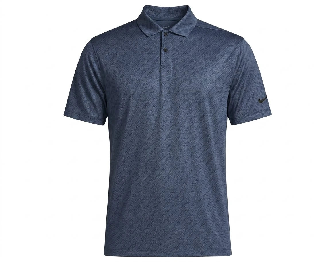 Nike Dri-Fit Men\'s Large Dark Blue Vapor Striped Golf Shirt Polo DH0811-437