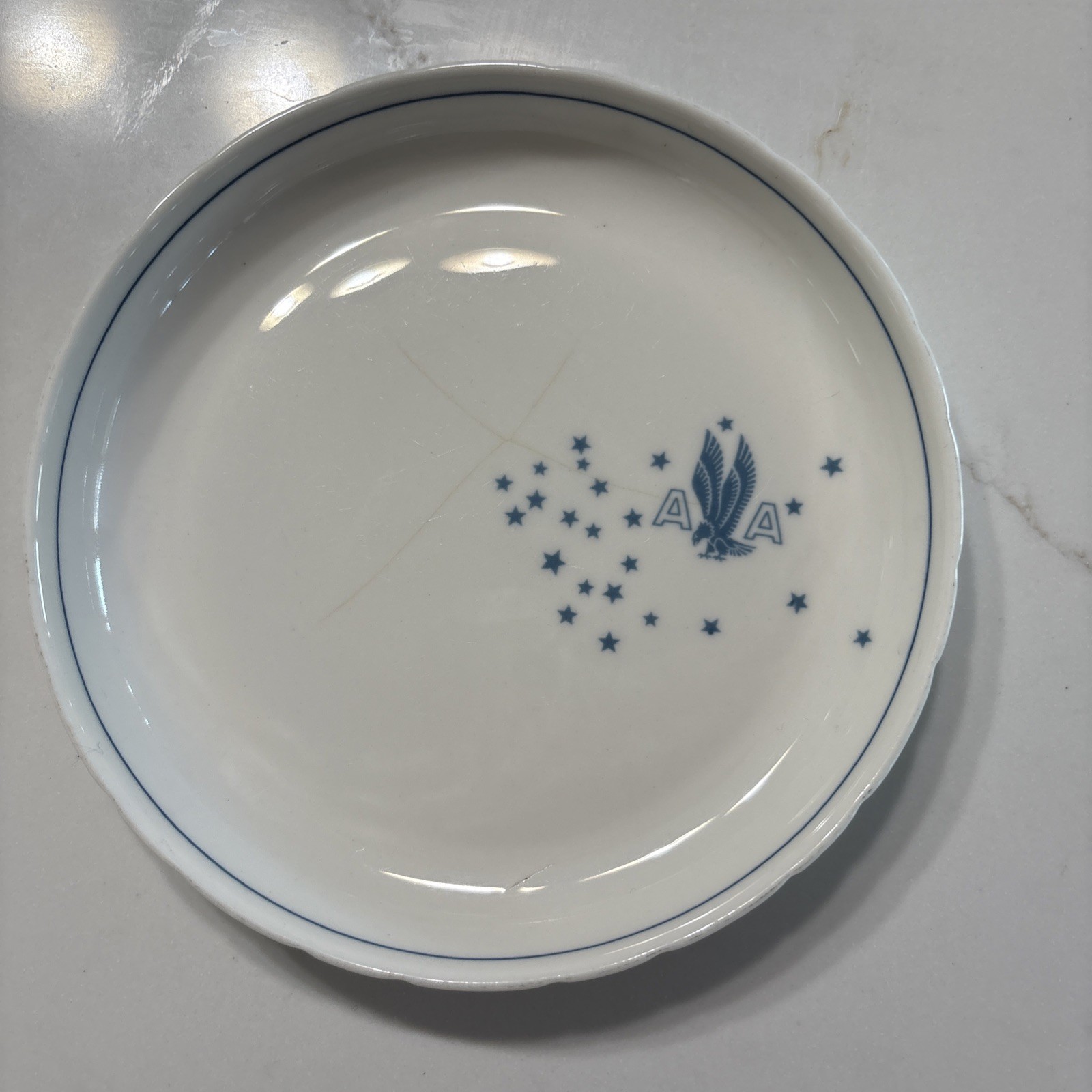 RARE 1930's-40's  American Airlines Airlight Pattern  Dinner Plate
