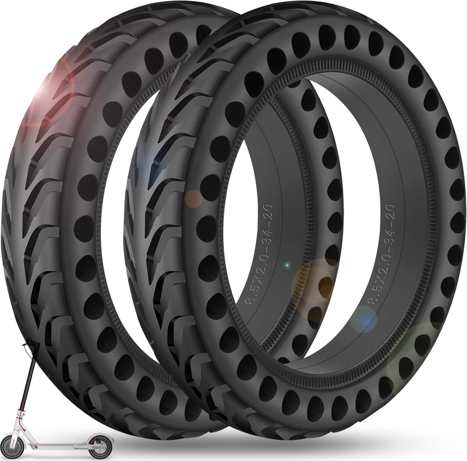 2PCS Upgrade 50/75-6.1 Electric Scooter Solid Tires 8.5x2.0 Tubeless for Gotrax
