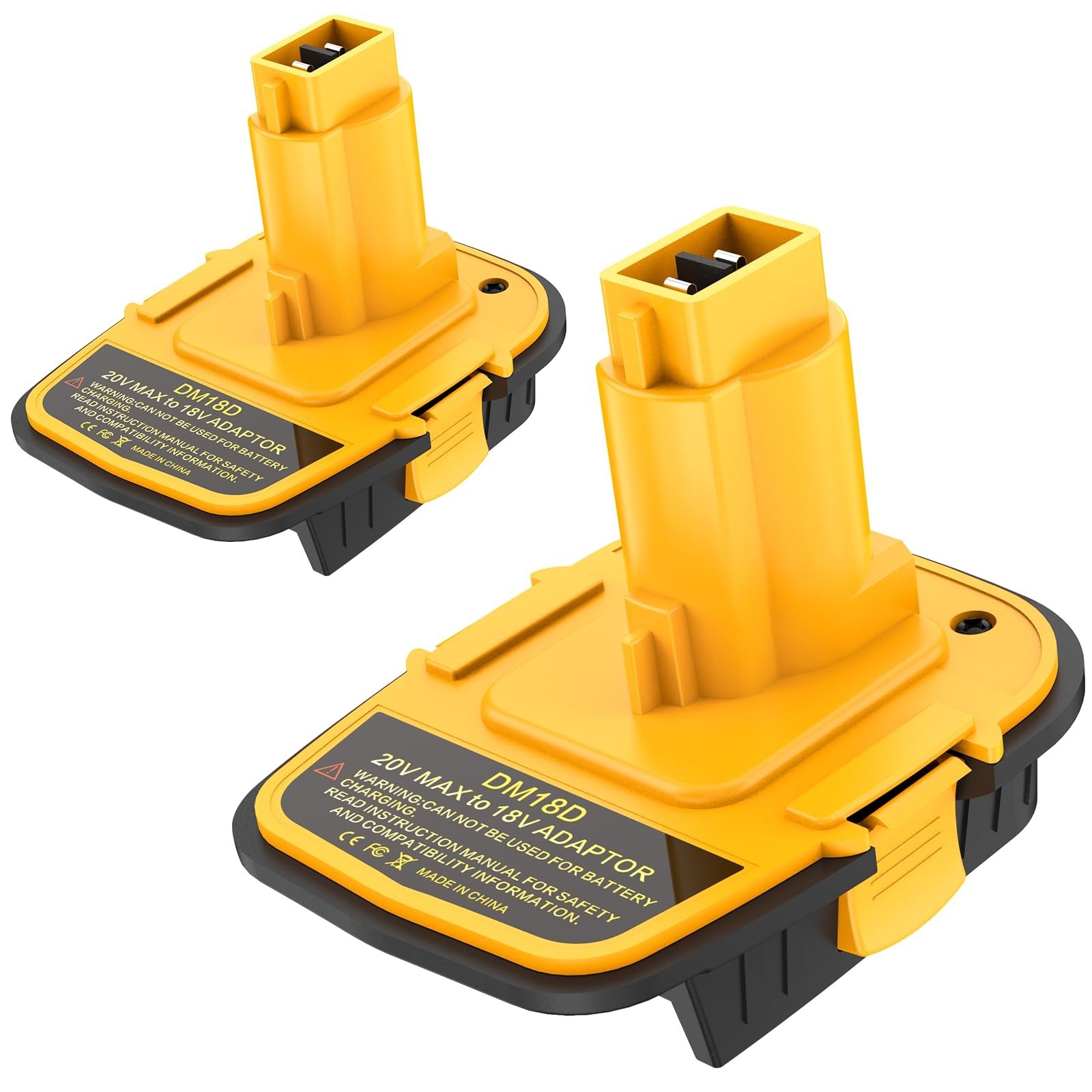 2 pcs Battery Adapter with USB for Dewalt 20V Max Battery 20V to 18V Dock DIY