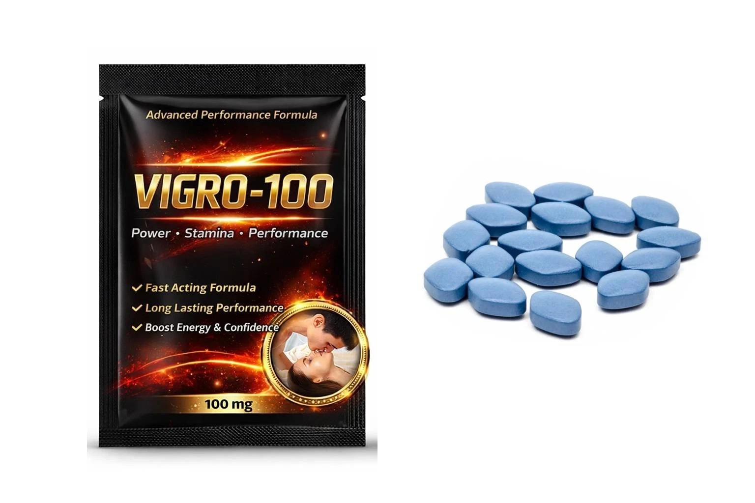 # herbal VIGRO-100 Blue 100mg Tablet Male 30 Pillz for Extreme Male Enhancement