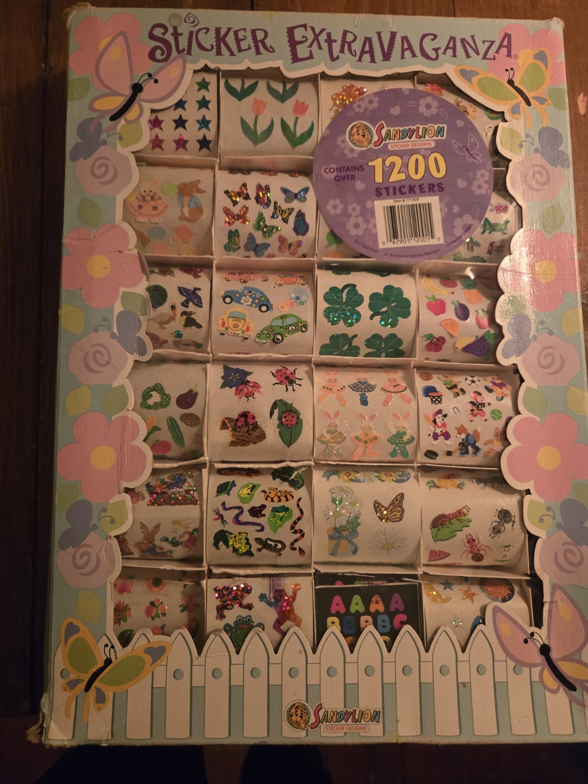 Vintage Sandylion Sticker Extravaganza set 1200 stickers RARE new Open Box Vintage Sandylion Sticker Extravaganza set 1200 stickers RARE new Open Box