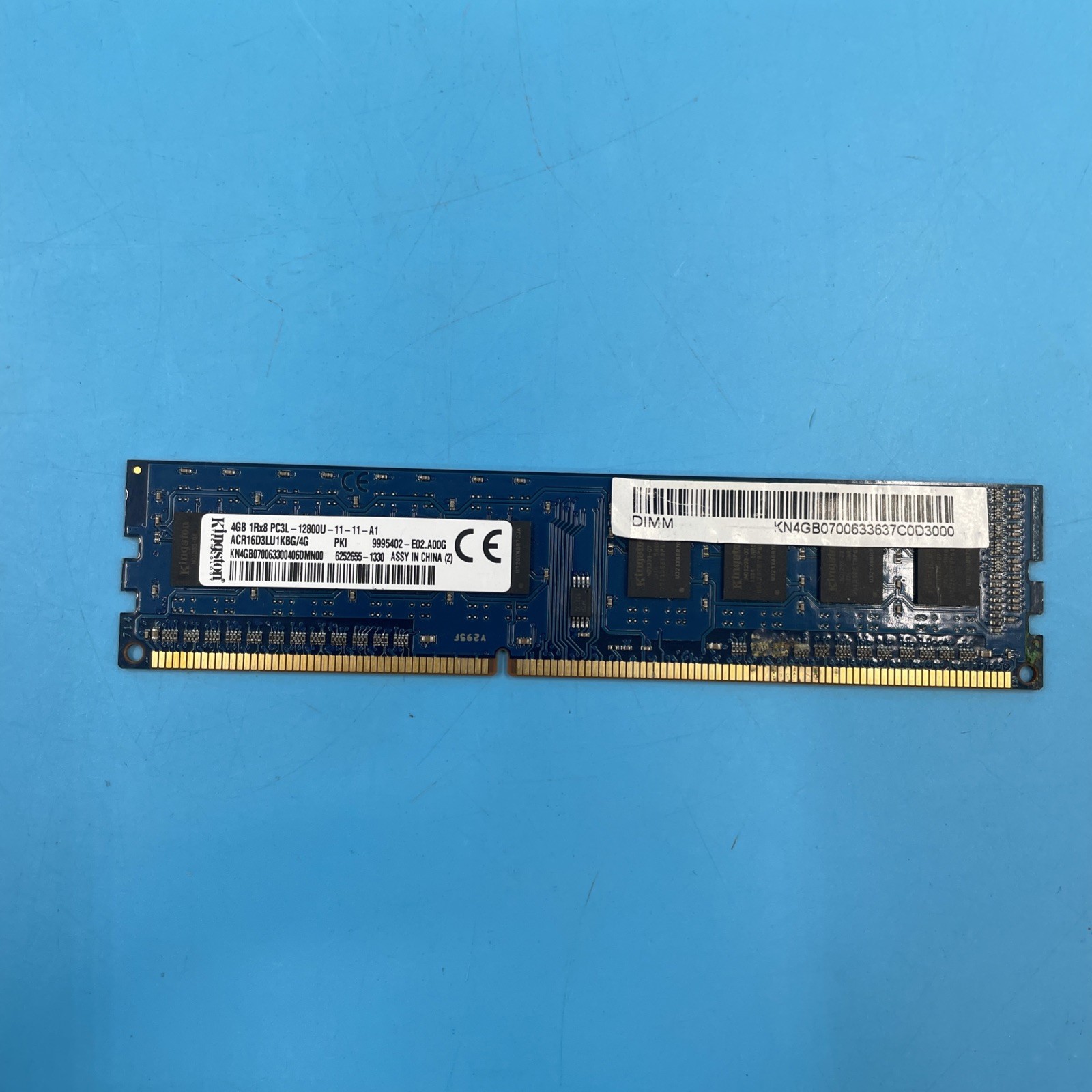 (LOT OF 9)  Kingston 4GB PC3L-12800U DDR3L 1600 1Rx8 UDIMM Desktop RAM