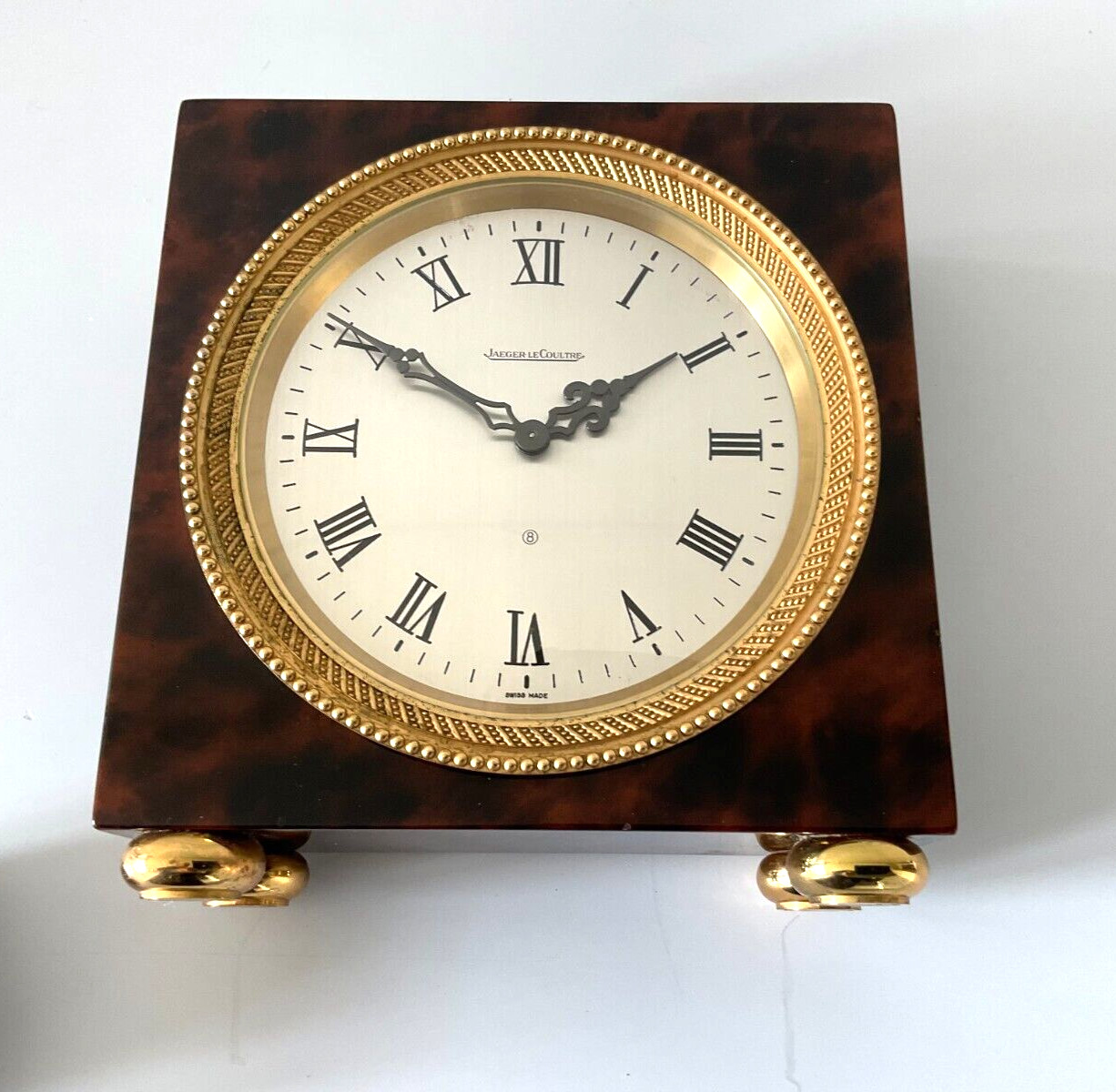 JAEGER LECOULTRE 8 DAYS TABLE DESK STRIKING CLOCK CIRCA 1937