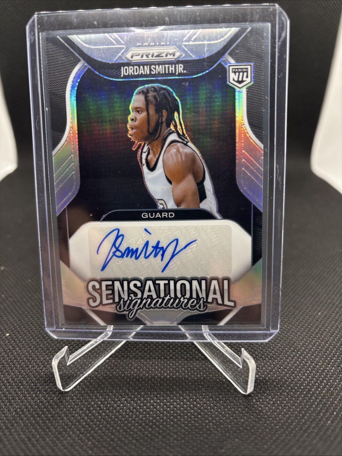 2025-26 Prizm Sensational Signatures Jordan Smith Jr. Silver Prizm Auto