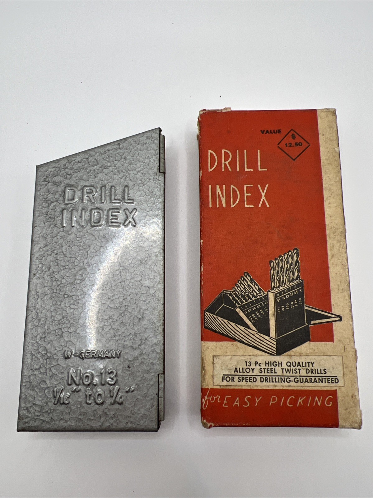 Nachi Forge Drill Bit Set 1/16 - 1/4 By 1/64th Huot Drill Index New No. 13 NOS Nachi Forge Drill Bit Set 1/16 - 1/4 By 1/64th Huot Drill Index New No. 13 NOS