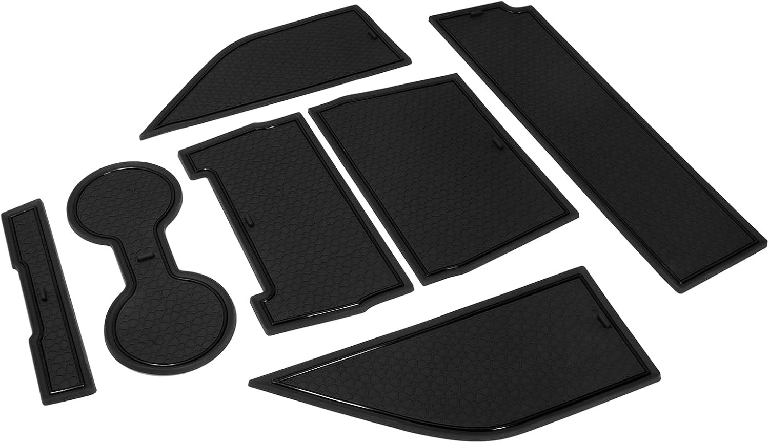 Custom Cup Holder Inserts for 2024 2025 2026 Ford Mustang, 7pcs Set, Black Trim