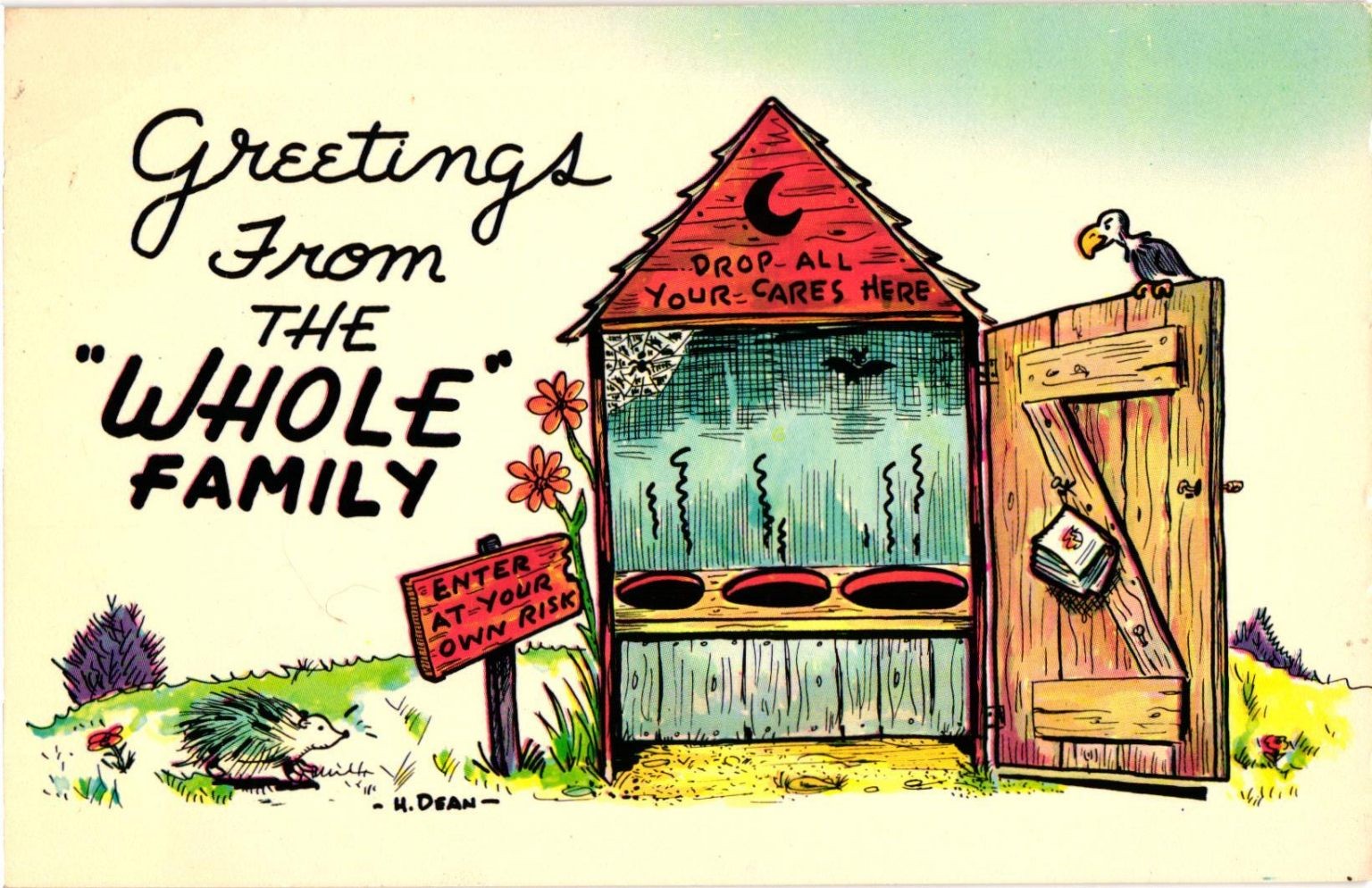 Humorous Outhouse Postcard \