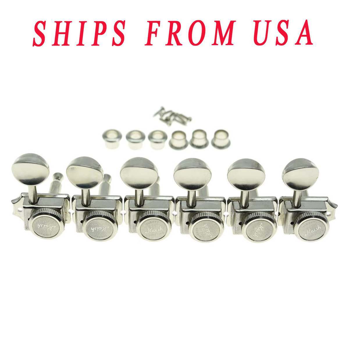 KAISH Vintage Locking Tuners Guitar Tuning  Machine Heads for Strat/Tele Nickel