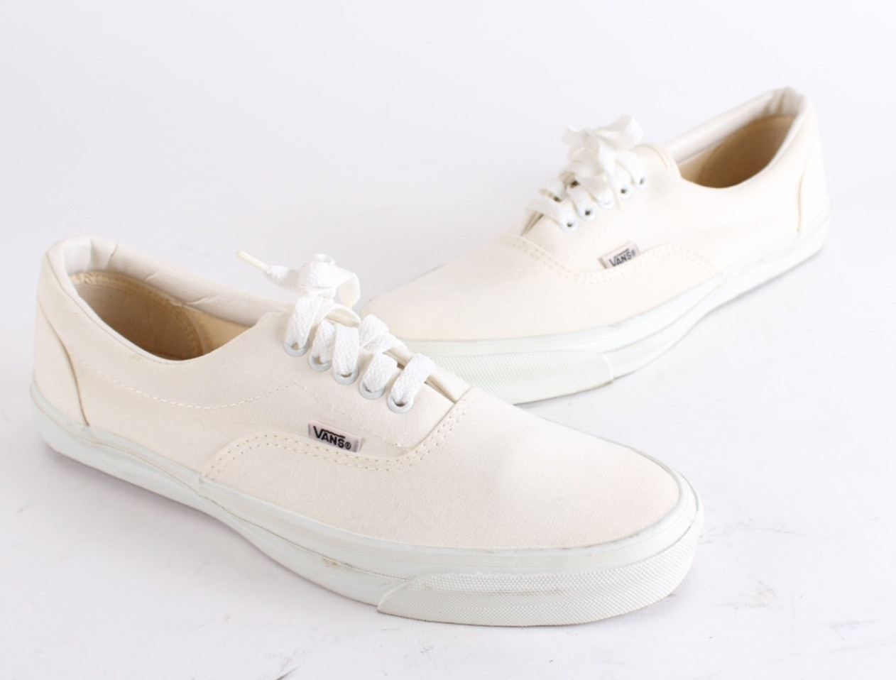 Vintage 1980s Vans White Lace Up Canvas Shoes Deadstock NWOB Mens Size 12 USA Vintage 1980s Vans White Lace Up Canvas Shoes Deadstock NWOB Mens Size 12 USA