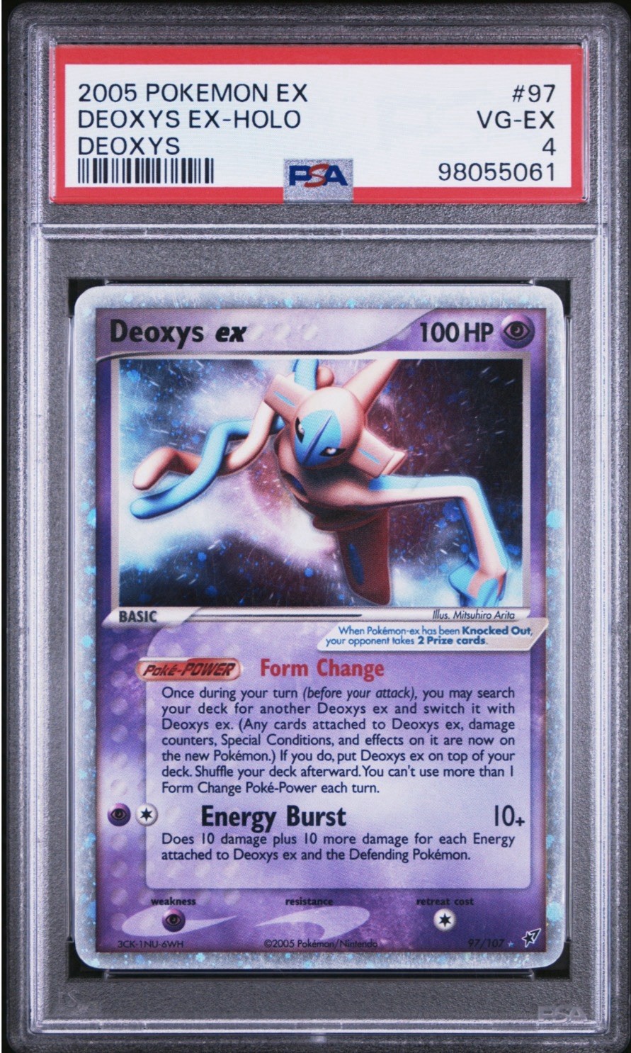 Pokemon EX Deoxys Deoxys ex 97/107 Holo PSA 4 Graded English 2005