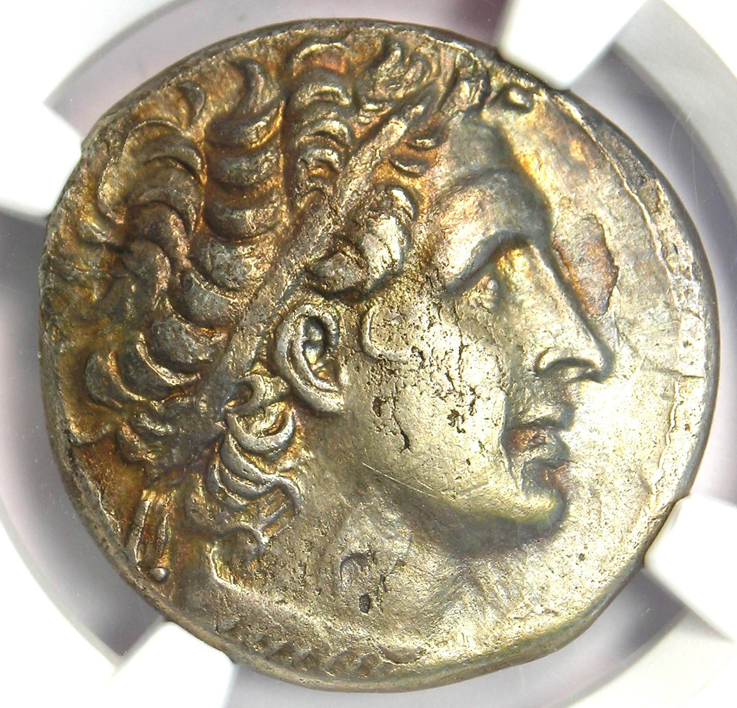 Ptolemy XII Silver AR Tetradrachm Ptolemaic Coin 80-51 BC - NGC Choice XF (EF)
