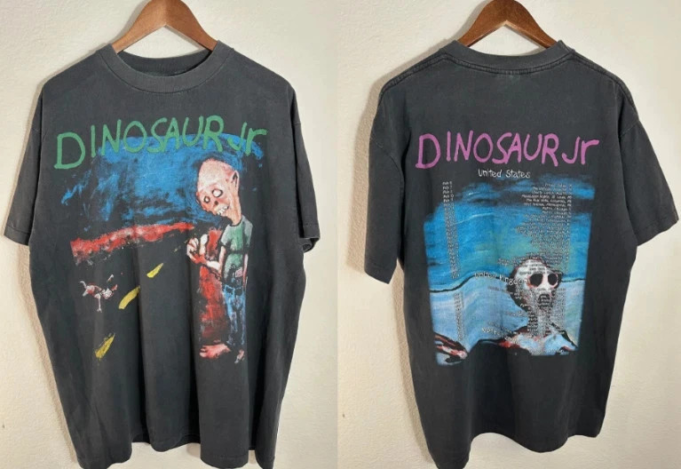 Dinosaur Jr. Where you Been 1989 Vintage Single Stitch Black T-shirt MD1717 Dinosaur Jr. Where you Been 1989 Vintage Single Stitch Black T-shirt MD1717