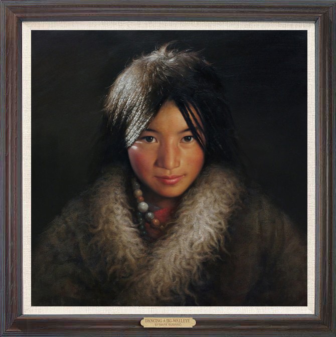 Hand Painted Oil Painting art Female Tibetan little girl On Canvas 30 Hand Painted Oil Painting art Female Tibetan little girl On Canvas 30