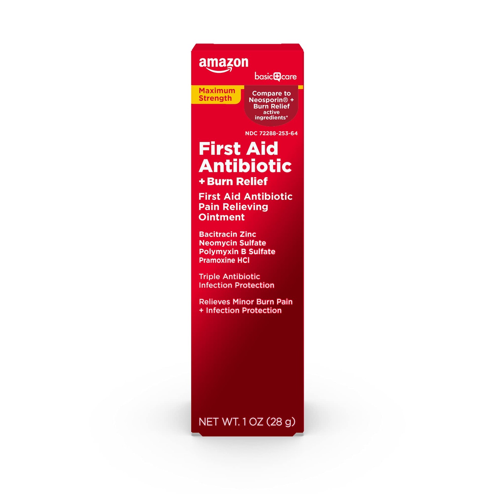 Amazon Basic Care First Aid Antibiotic + Burn Relief, 1 Ounce (Pack of 1) Amazon Basic Care First Aid Antibiotic + Burn Relief, 1 Ounce (Pack of 1)