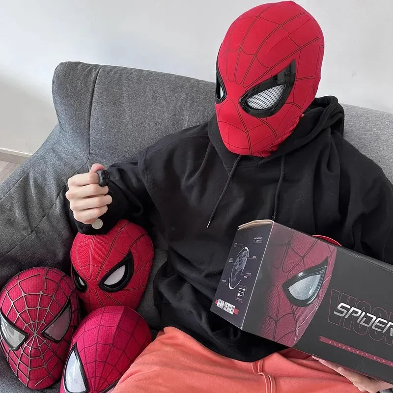 In Stock Miles Spider-Man 1:1 Scale Electronic Mask With Moving Glowing Eyes Rin