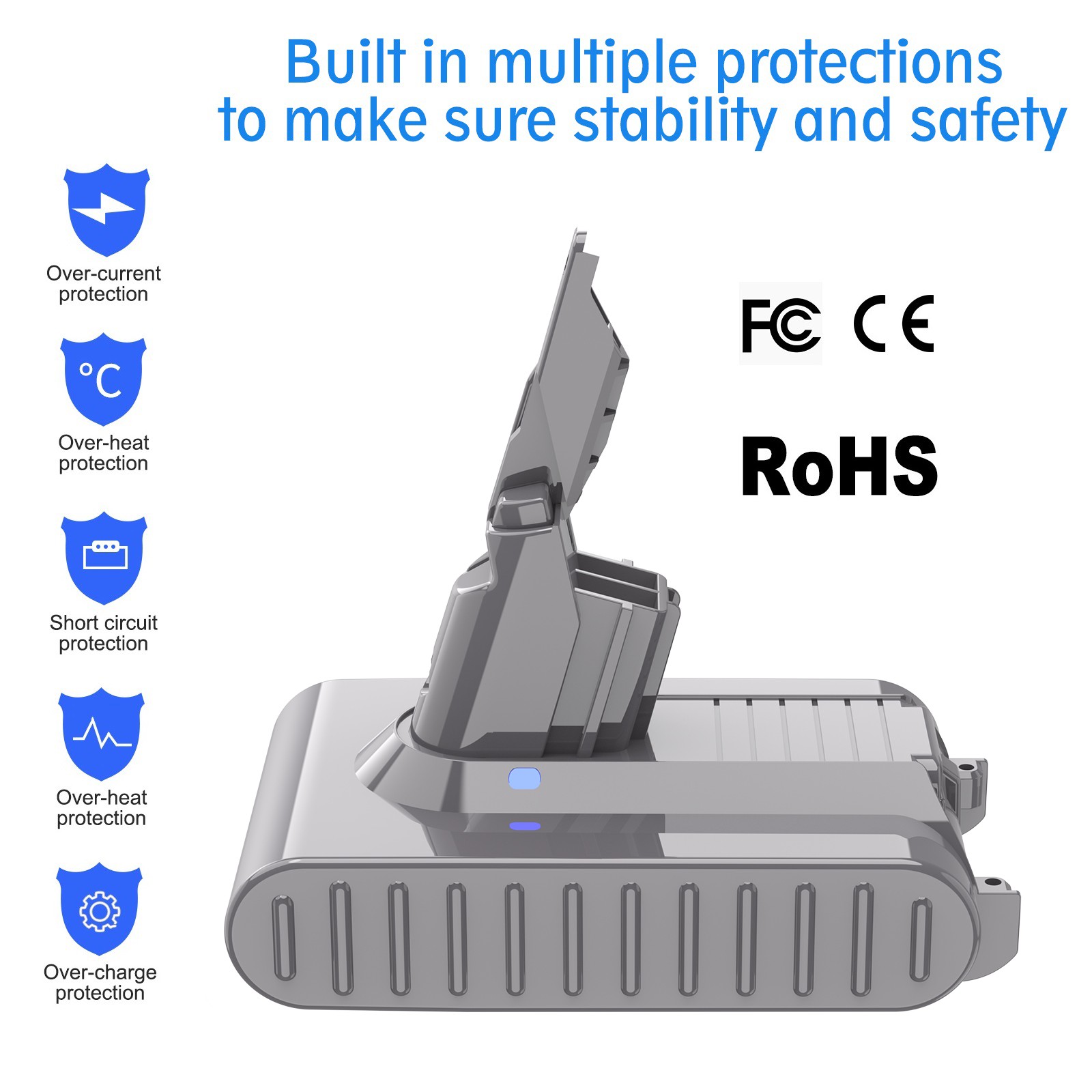 9500mAh V7 Battery For DYSON V7 Absolute V7 Motorhead Pro Trigger  HEPA Battery