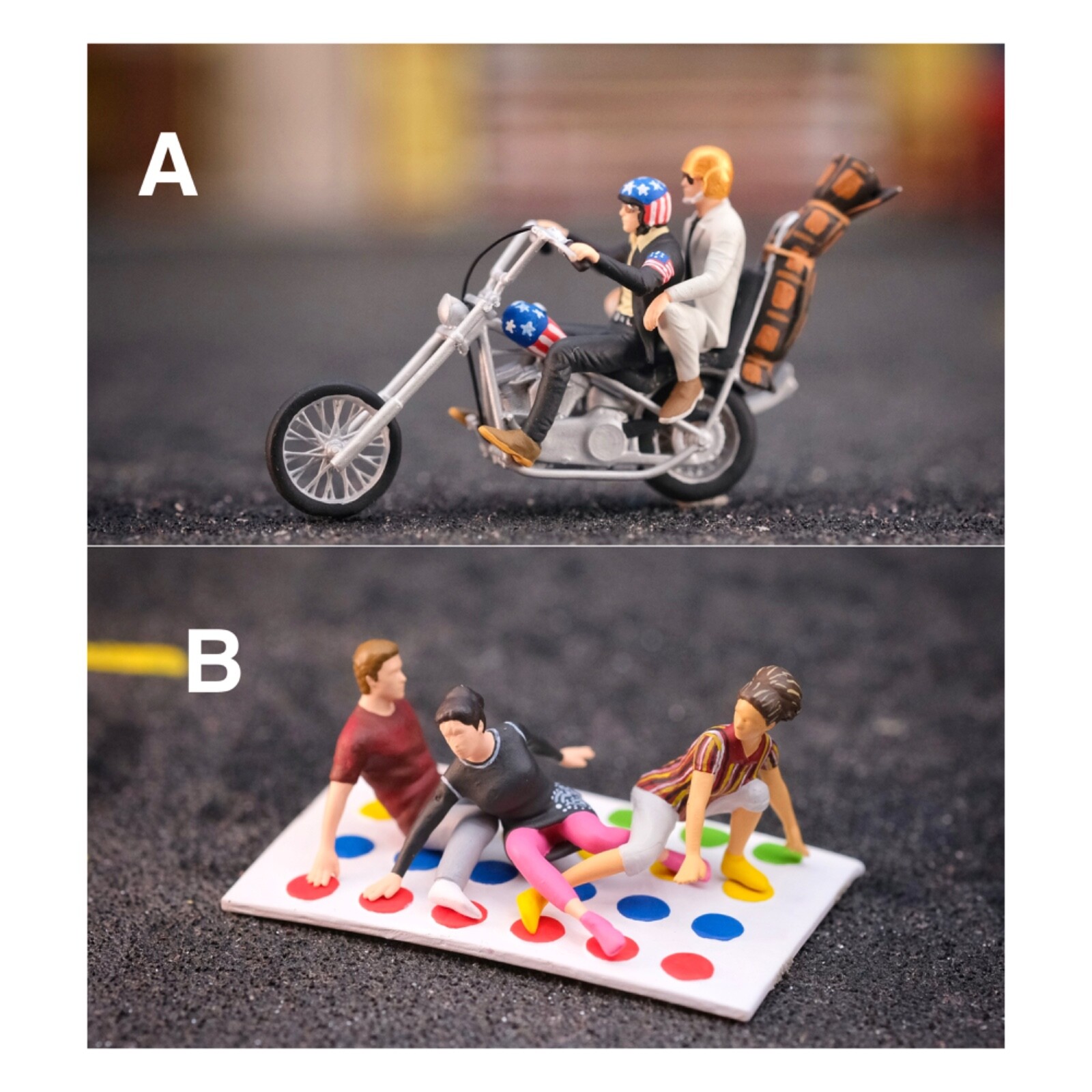 Miniature Figure Easy Rider, Twister Scale 1/64 Diecast