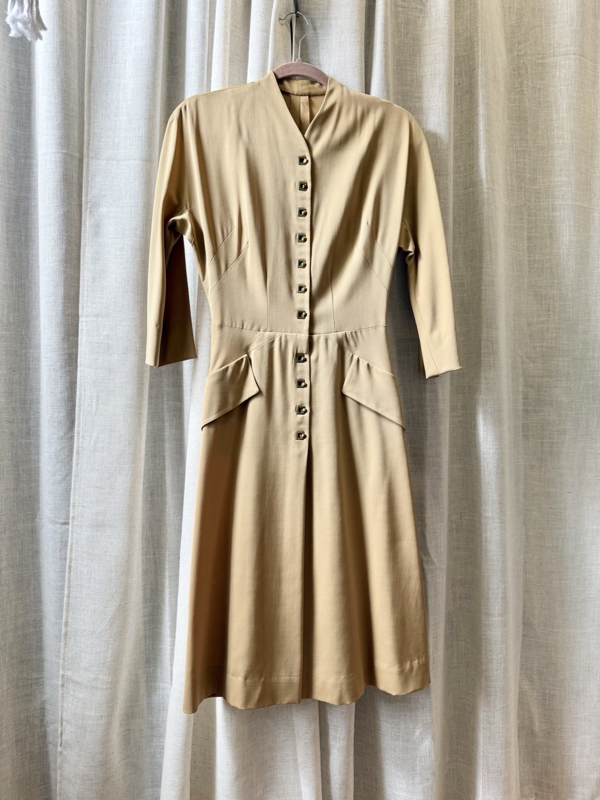 1940’s Handmade Metal buttons dress 1940’s Handmade Metal buttons dress