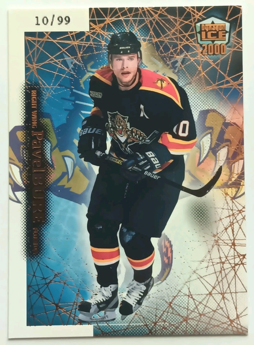 1999-00 Pacific Dynagon Ice Copper Pavel Bure 10/99 Florida Panthers Jersey #