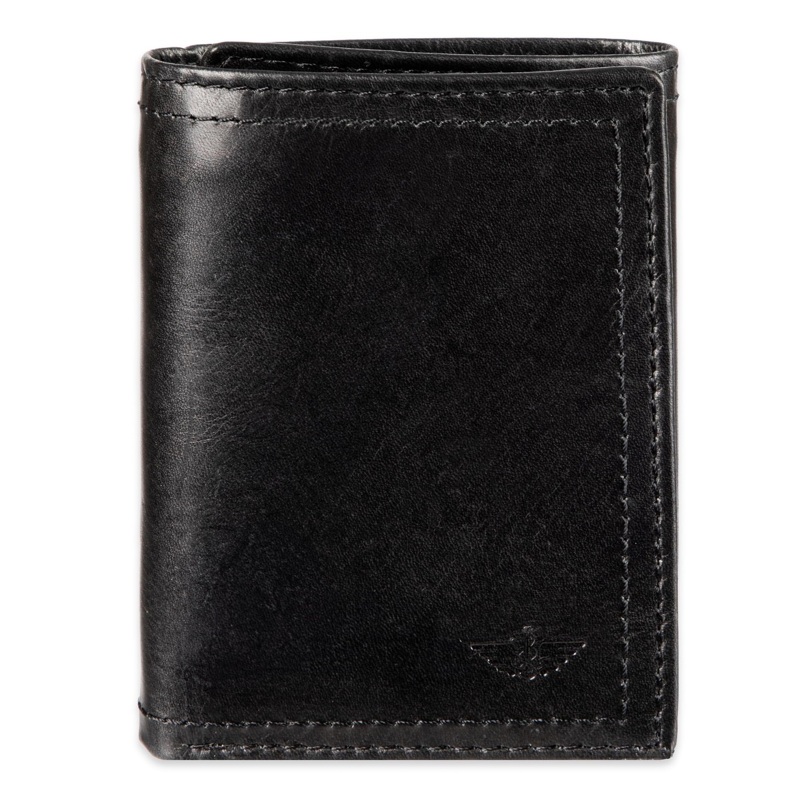 Dockers Men\'s Coated LeatherExtra Capacity Trifold Wallet, One Size, Black 