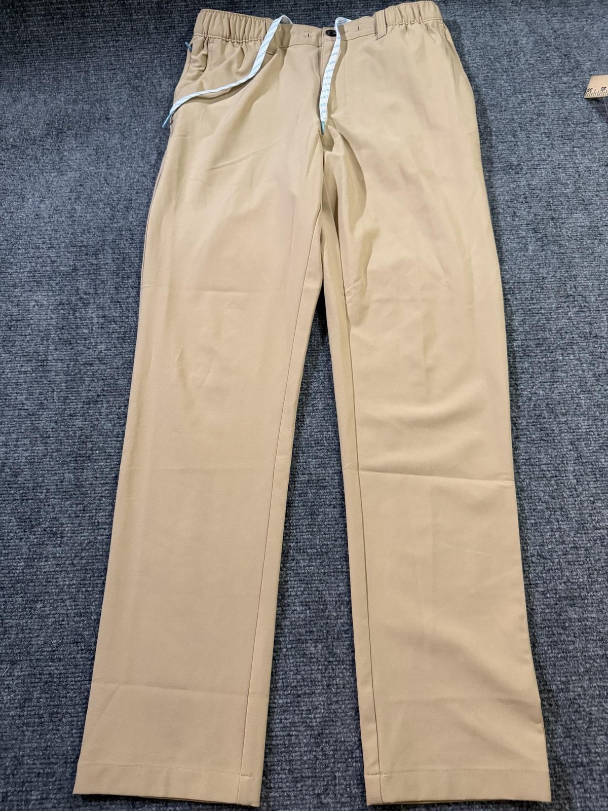 Chubbies Pants Mens Small Beige Khaki Elastic Waist Drawstring Casual Chino
