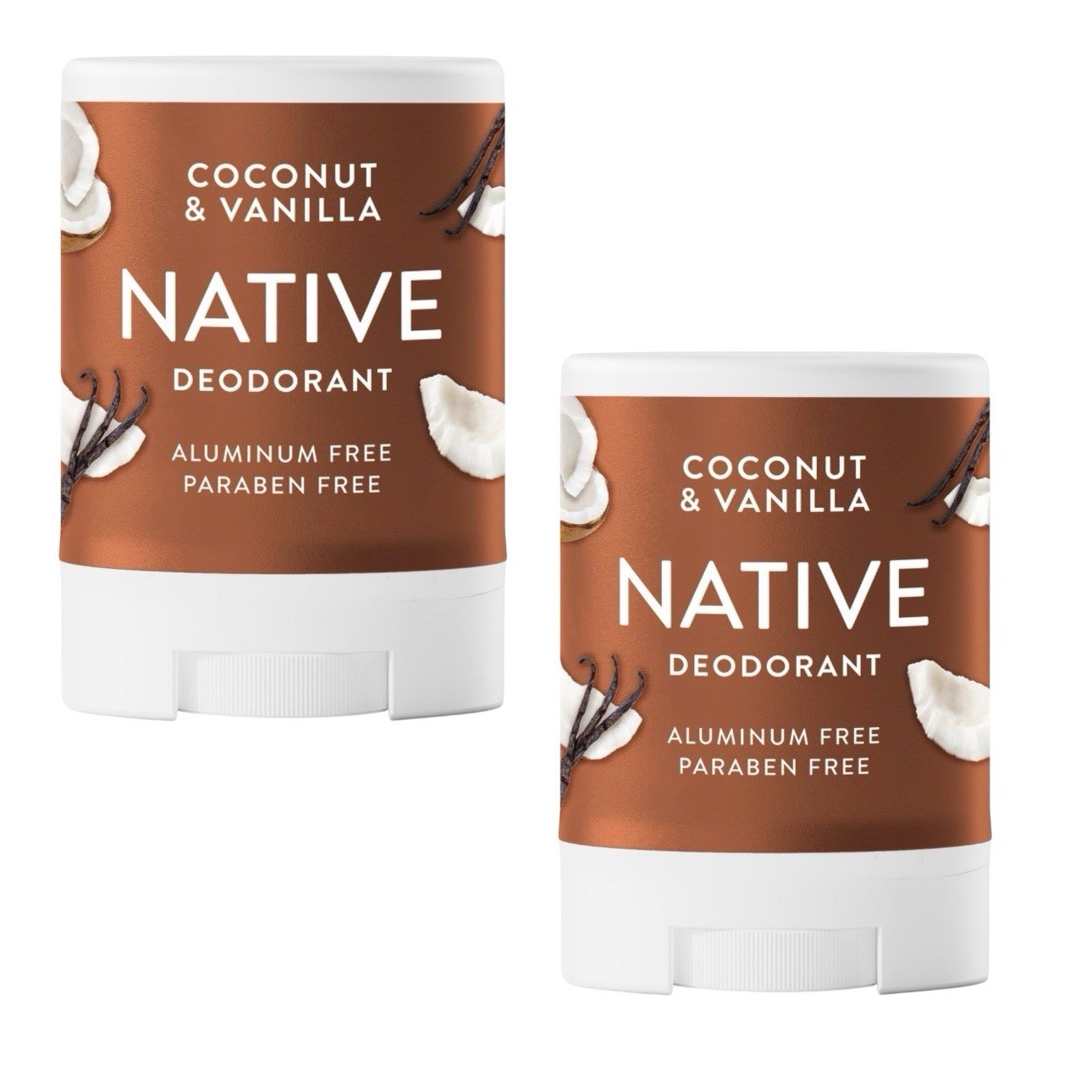 2 Native COCONUT & VANILLA Deodorant .5oz Travel Size 2 Native COCONUT & VANILLA Deodorant .5oz Travel Size