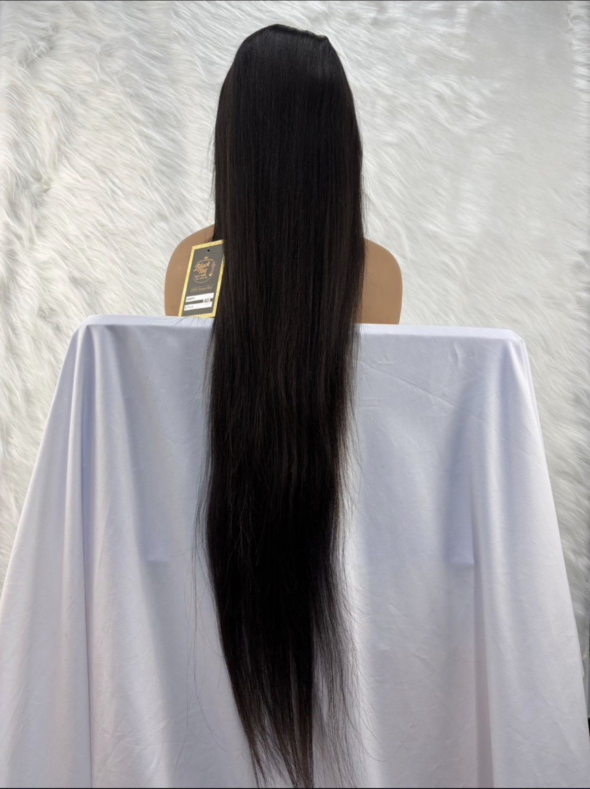 100% Human Hair Wigs straight 13x6 Lace Frontal 40”inch  Natural 200%d  335g