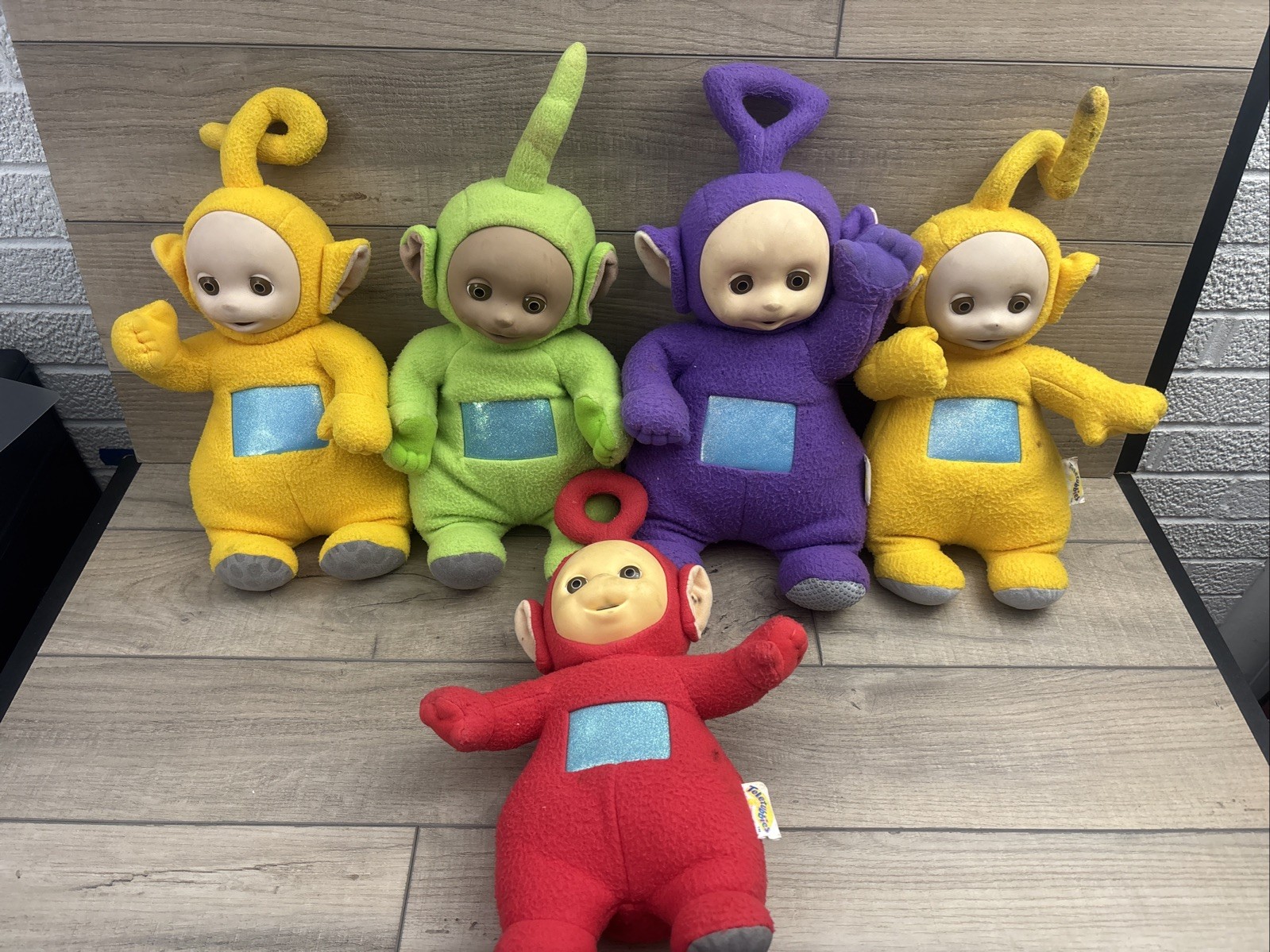 Vintage 1998 Playskool Talking Teletubbies Plush Lot Set of 5 Tested