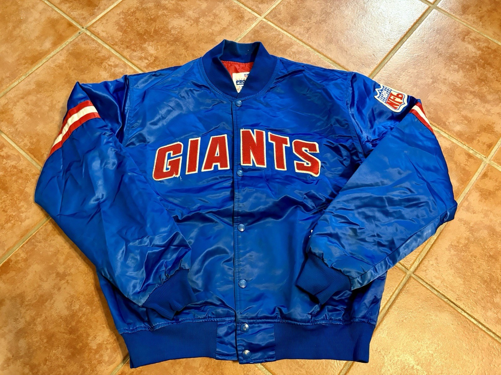 Vintage Starter Pro Line Satin New York Giants NFL Satin Jacket Men’s Large USA