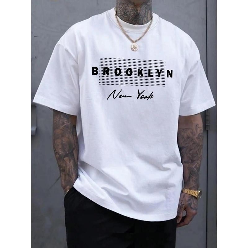 90s Letter Print Vintage Streetwear Men's Cotton T-shirt 90s Letter Print Vintage Streetwear Men's Cotton T-shirt