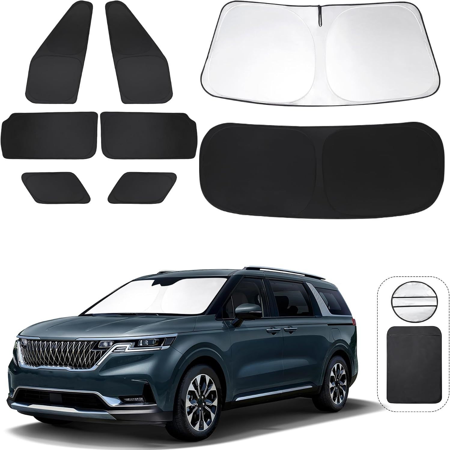 Window Shades for Kia Carnival 2022-2026, Sun UV Rays & Privacy Protection