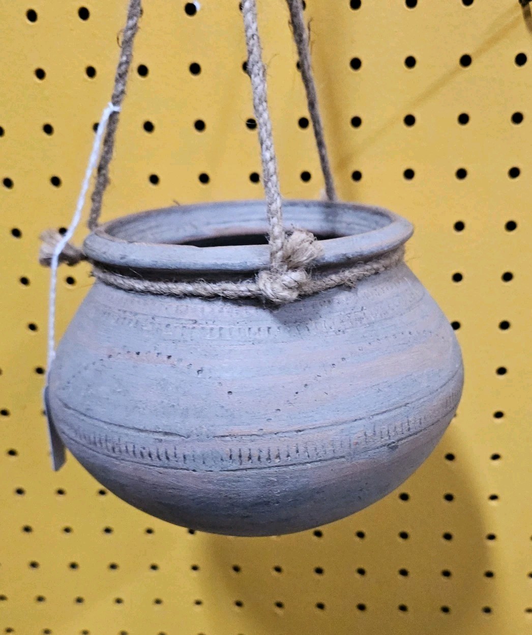 Hanging Clay Pot - Unglazed - Hand Designed Hanging Clay Pot - Unglazed - Hand Designed