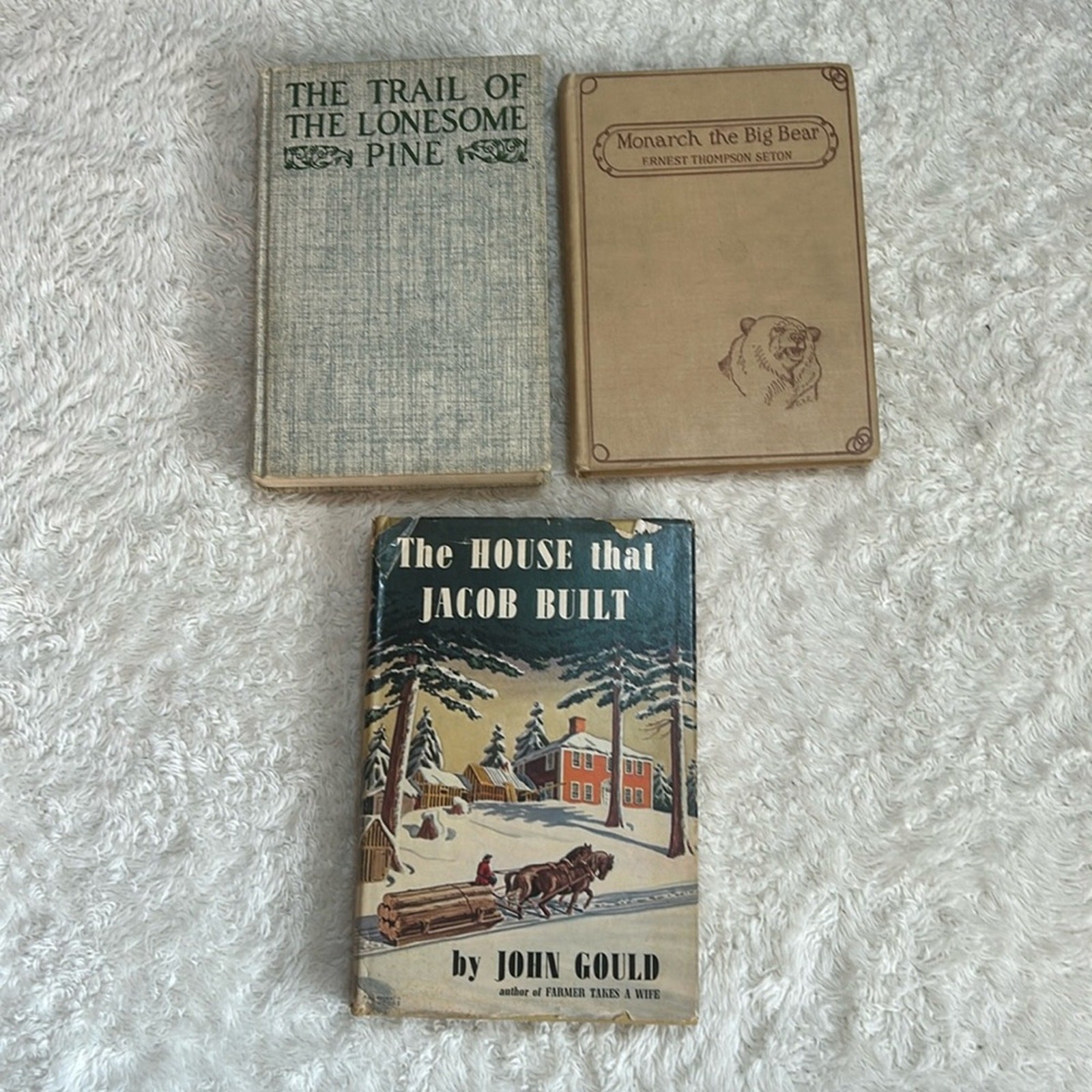 Vintage Novel lot - Monarch the Bear, House that Jacob Built, Trail of lonesome