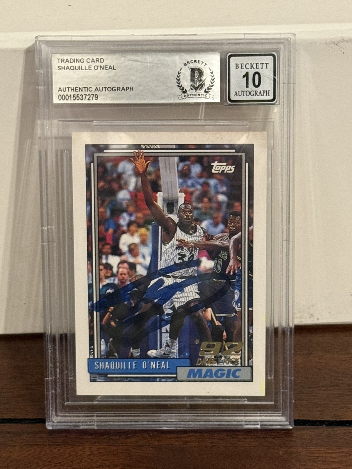 Shaquille O’Neal SIGNED 1992-93 Topps Rookie #362 (RC) - Auto BGS 10 Shaquille O’Neal SIGNED 1992-93 Topps Rookie #362 (RC) - Auto BGS 10